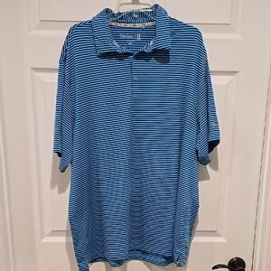 Walter Hagen S/S Blue Striped Polo Shirt
